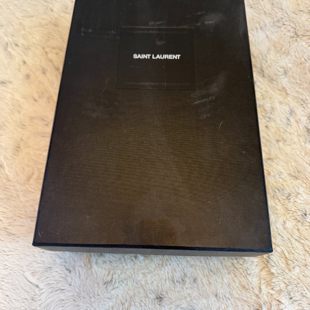 Saint Laurent Anja 105mm D'Orsay Heel Size 38 Suede - Picture 12 of 13